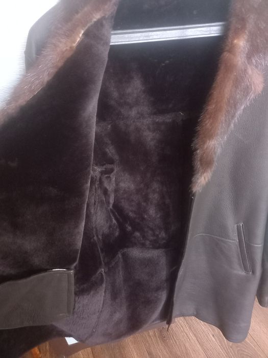 Новая кожаная дубленка натуральный полностью