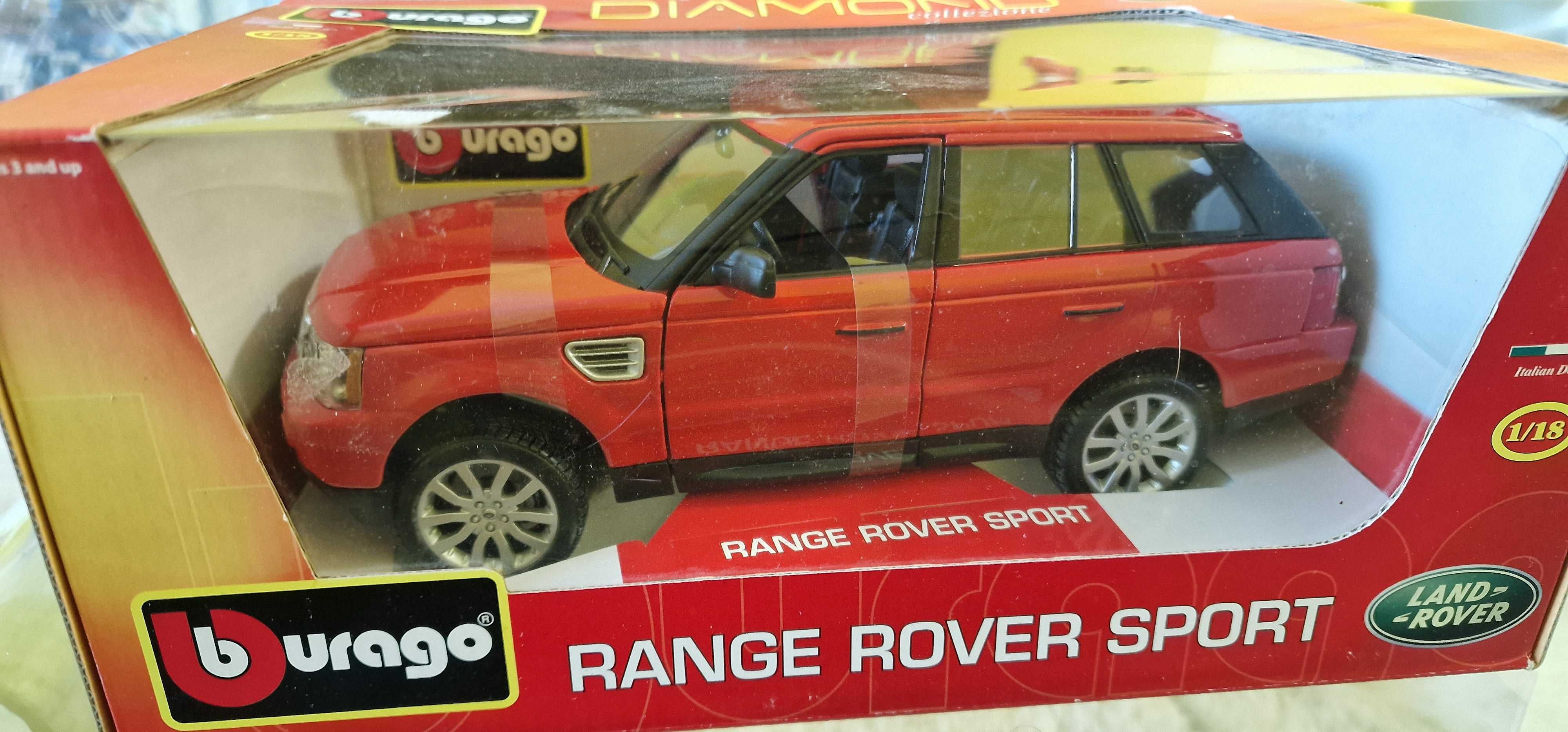 Количка Метална Range Rover Sport 1:18 Burago чисто нова в кутия