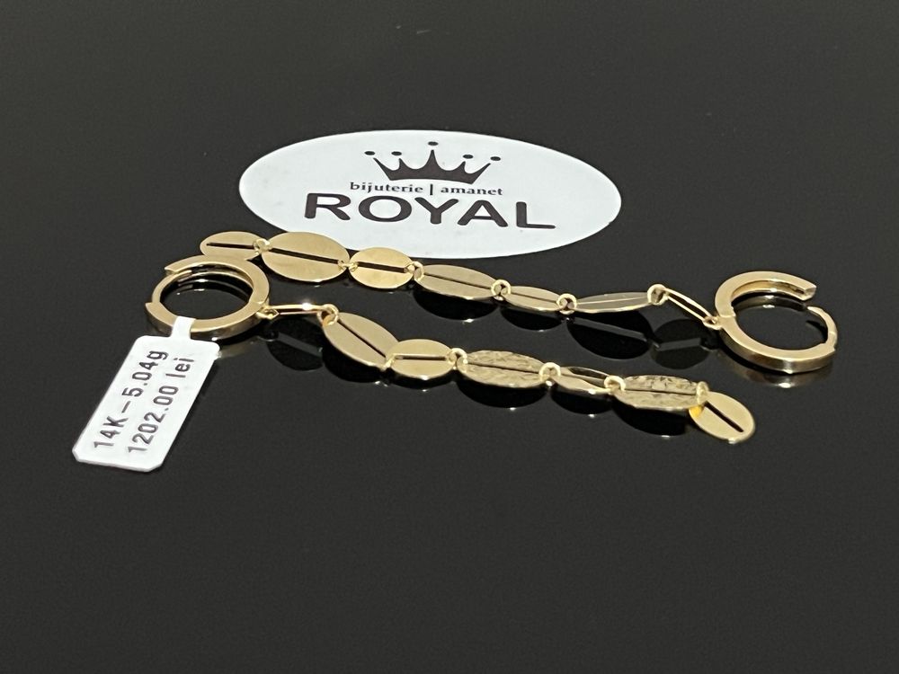 Bijuteria Royal CB : Cercei lungi aur 14k 5,04 grame