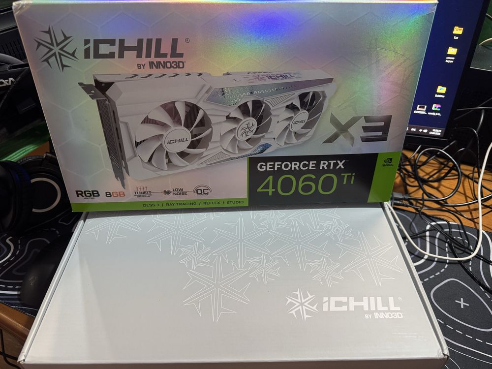 Продам видеокарту Inno3D RTX 4060 Ti iChill + компоненты