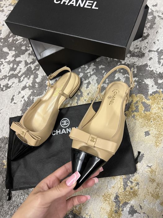 Pantofi-sandale-Balerini Chanel colecția noua Piele naturală 100%POZE