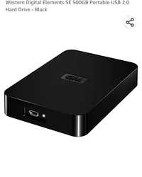 Western Digital Elements SE 500GB Portable USB 2.0 Hard Drive - Black