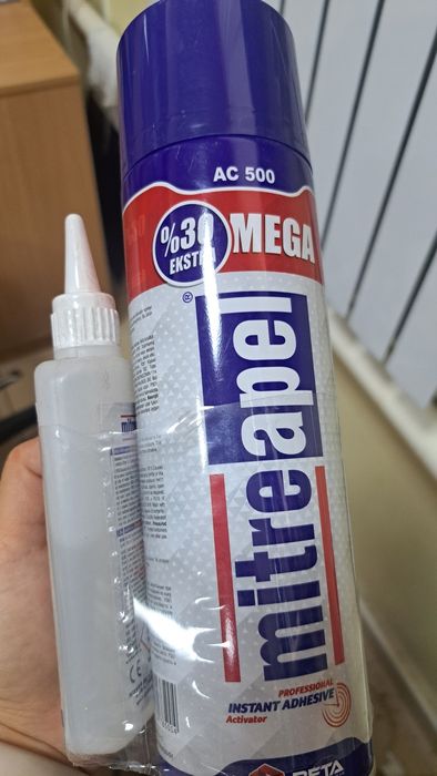 Новый Клей двухкомпонентный с активатором 130г+500мл MEGA