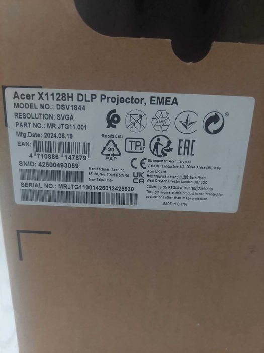 Videoproiector Acer X1128H DLP (sigilat)