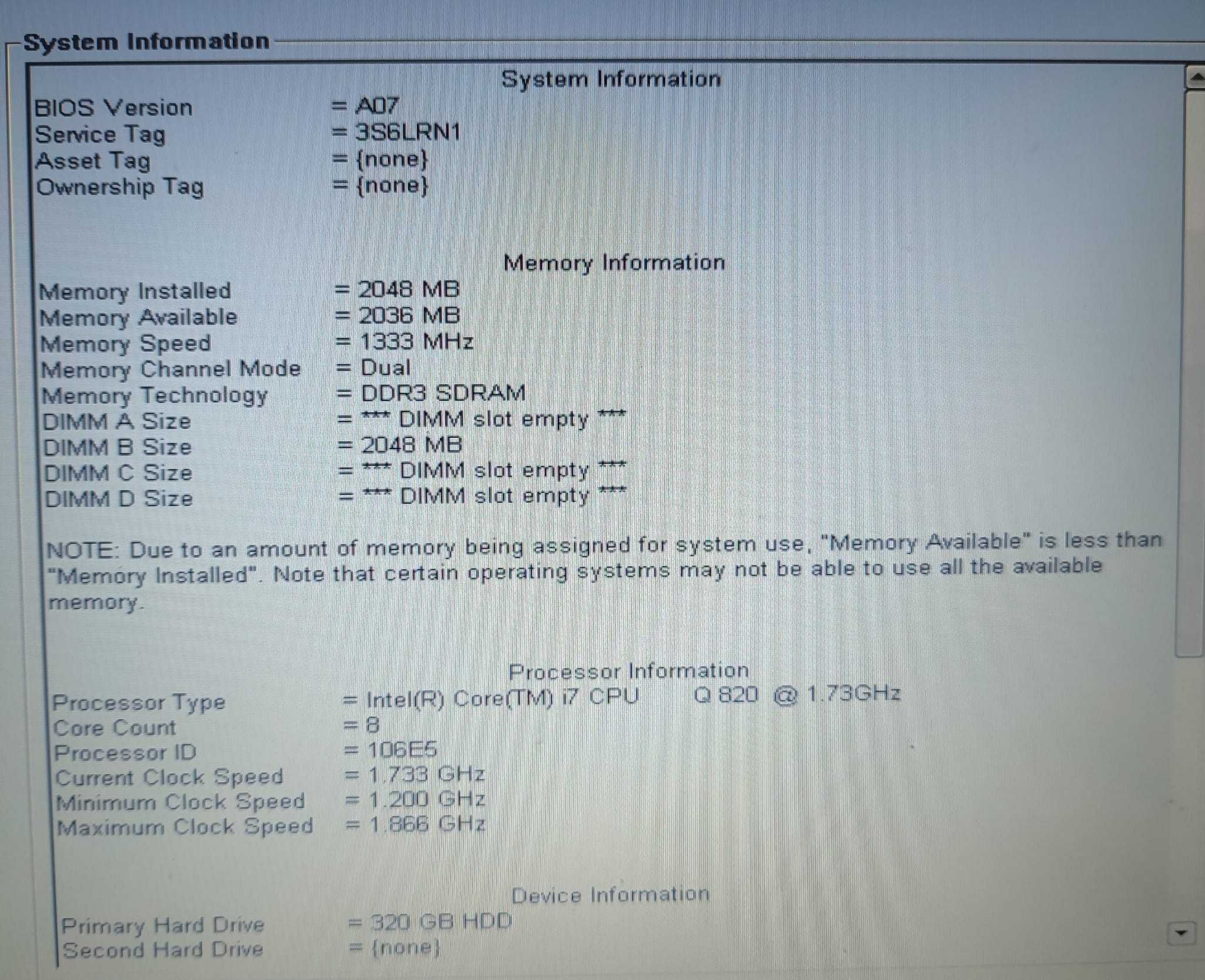 Laptop / workstation Dell Precision M6500 i7