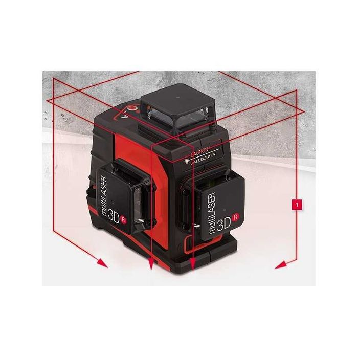 Nivela laser cu linii MultiLASER 3D si receptor laser , 360 grade