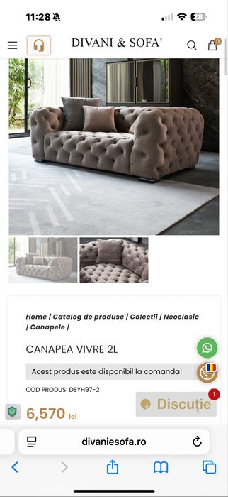 Canapea Chesterfield 3locuri/2locuri