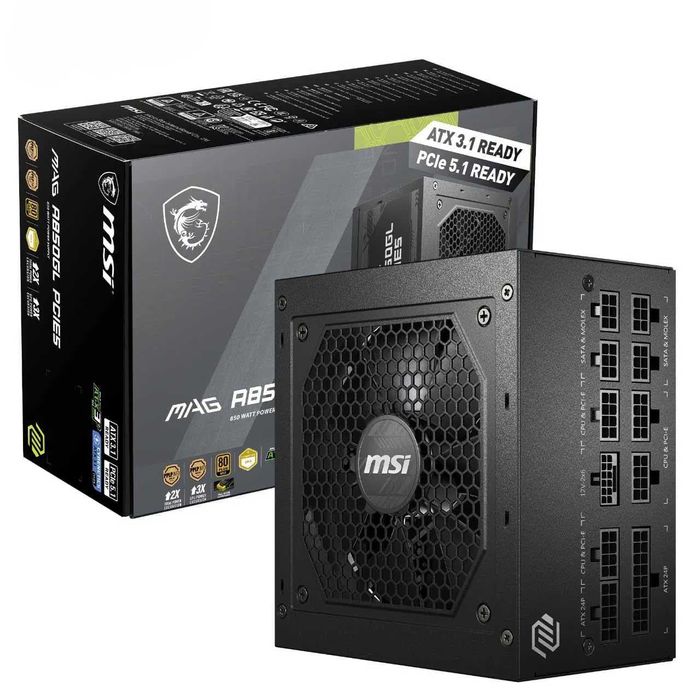 Блок питания MSI MPG A850GL PCIE5 80 Plus Gold, 850 Watt