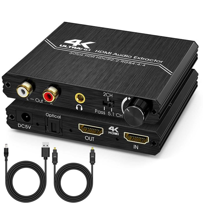 Convertor Audio HDMI 4K Tendak Control Volum SPDIF Optic si Jack 3.5mm