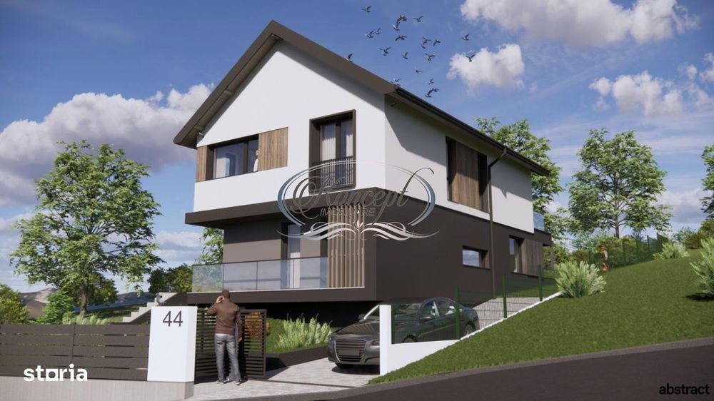 Casa moderna cu pod inalt si terasa generoasa pe Ady Endre