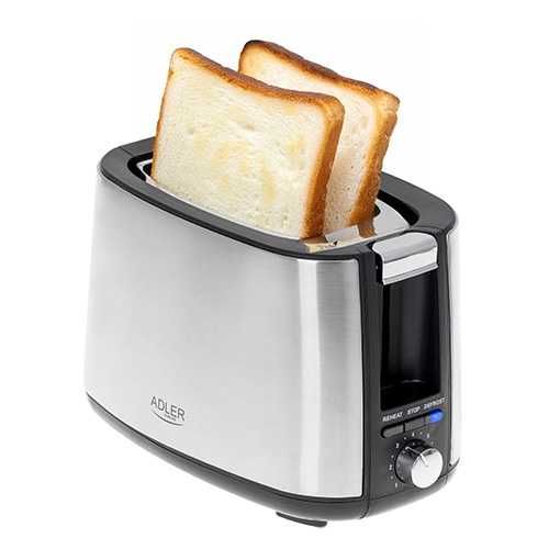 Prajitor de paine Adler AD 3214, 2 felii, 900 W, 7 niveluri rumenire