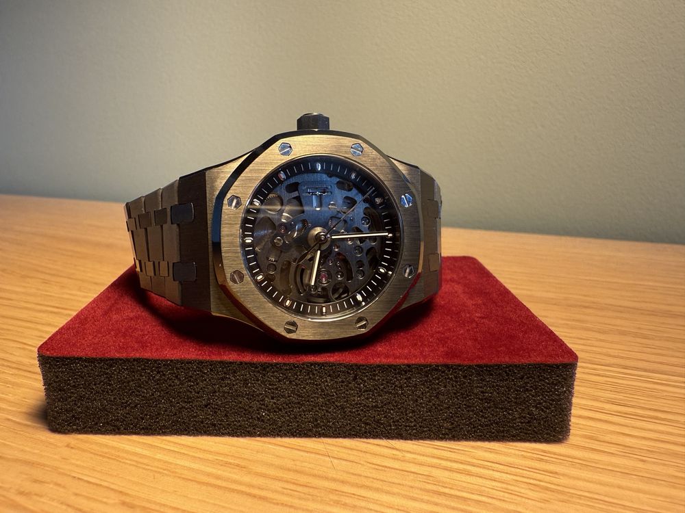 Nomods Baretten Royal Oak Skeleton 37mm, Seiko NH72 Automat, Safir