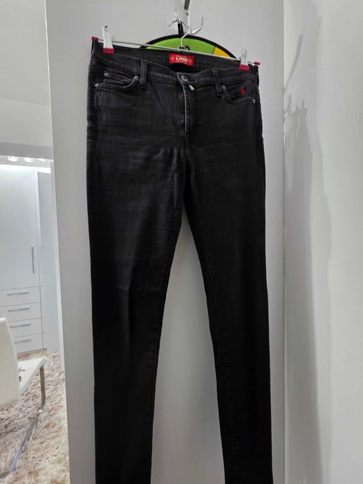 Blugi skinny Jaggy negri