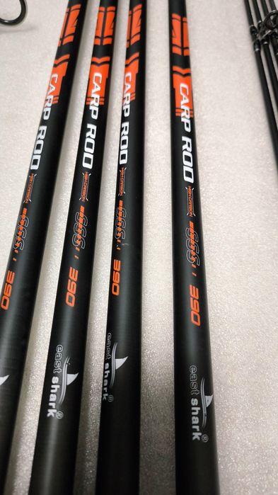 SET 4 LANSETE 3 SEGMENTE 3.90M 3.75LBS + 4 Mulinete EagleKing 6000