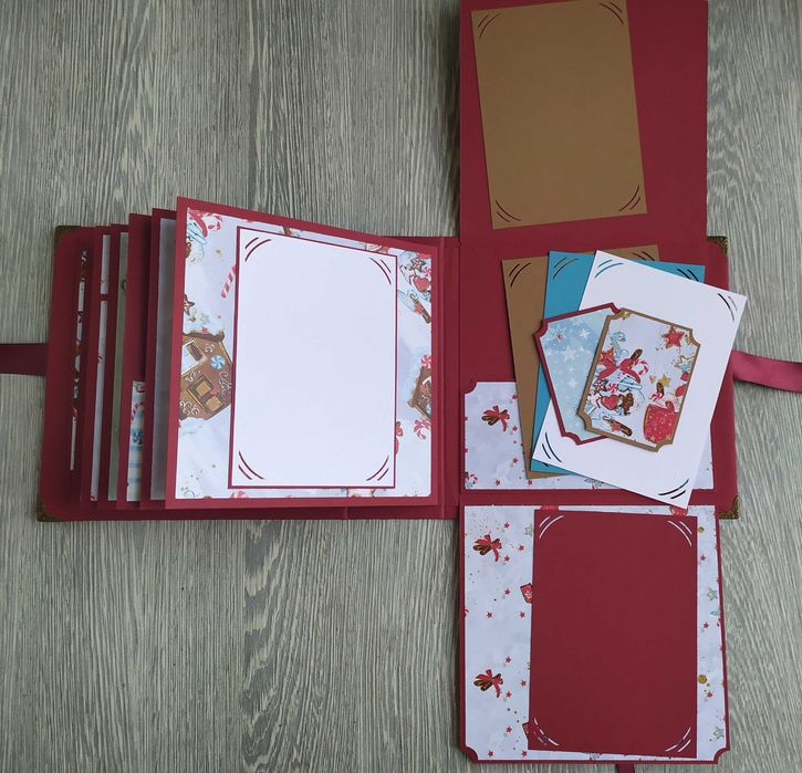Коледен скрапбук албум във винтидж стил, ръчна изработка /54.5