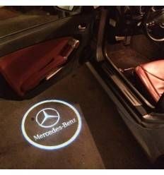 Lampi led logo 3D portiere dedicate Mercedes