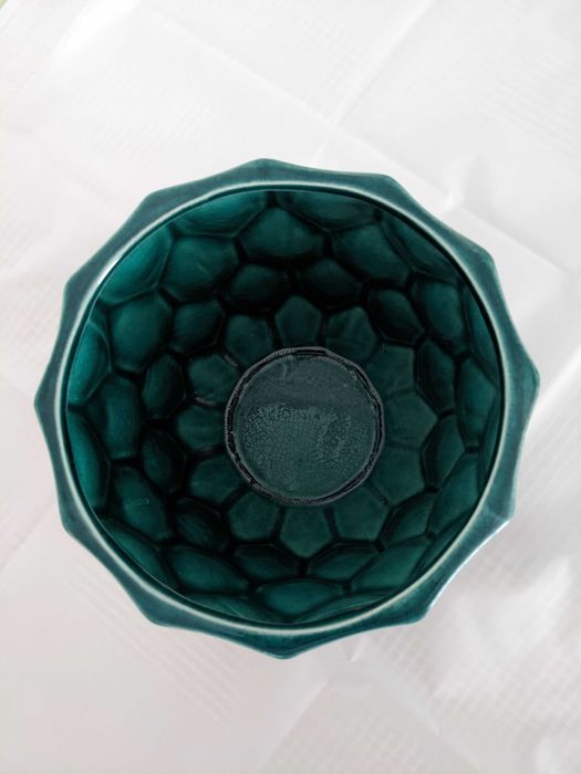 Ghiveci decorativ Pepco Home, verde smarald, textură fagure, nou