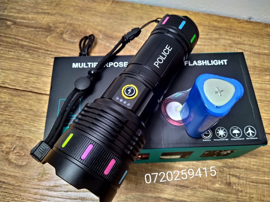 Lanterna Police Profesionala cu Led Tip Laser de putere mare