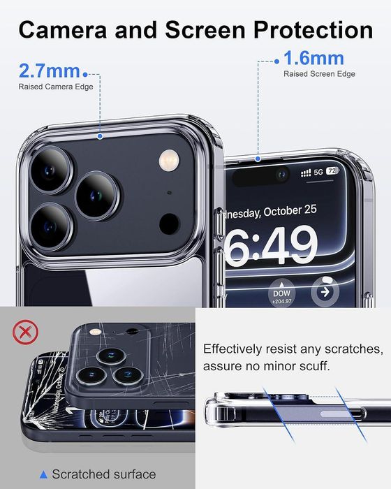 Прозрачен кейс space case за apple iphone 17 pro