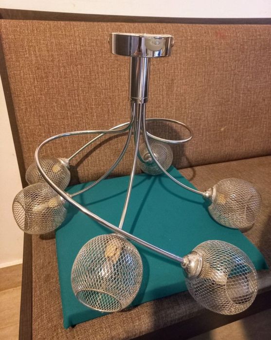 Lustra/ candelabru Brilliant, cromat, cu becuri led incluse