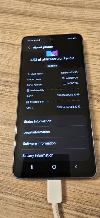 Samsung A53 second