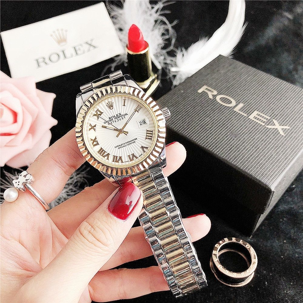 Луксозен дамски ръчен часовник Rolex, стилен Ролекс , водоустойчив