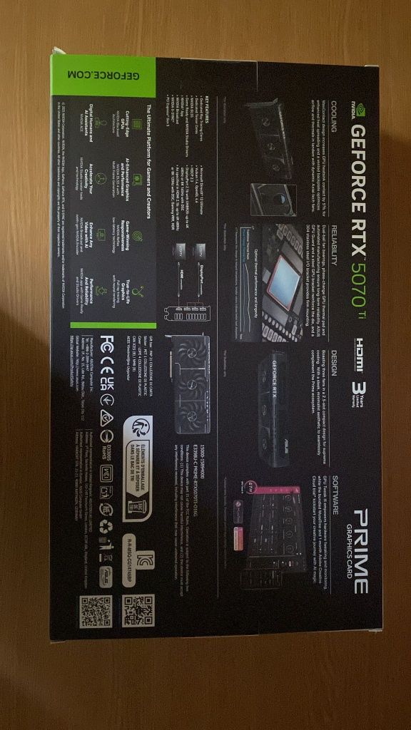 Видеокарта ASUS GeForce RTX 5070 Ti PRIME OC 16GB GDDR7 256-bit DLSS