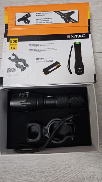 Lanterna led entac flashing light zoom pt bicicleta