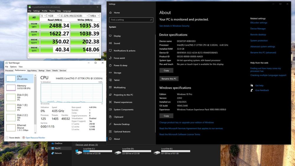 Vand PC Gaming i7 3770k 32GB RAM Placa video RX 580