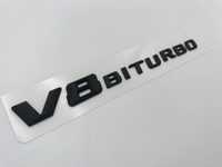 Emblema MERCDES V8 Biturbo negru