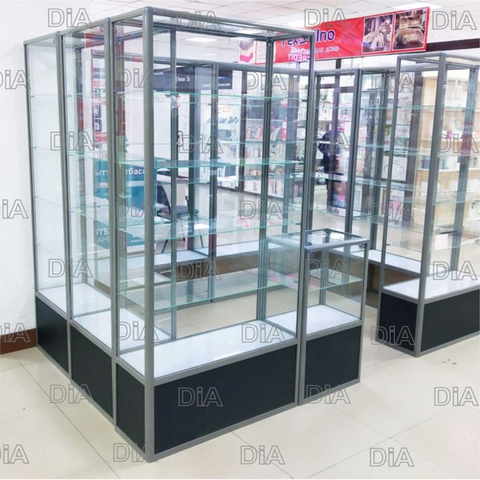 Прилавок витрина, стеклянная, metal oynaly vitrina va prilavkalar