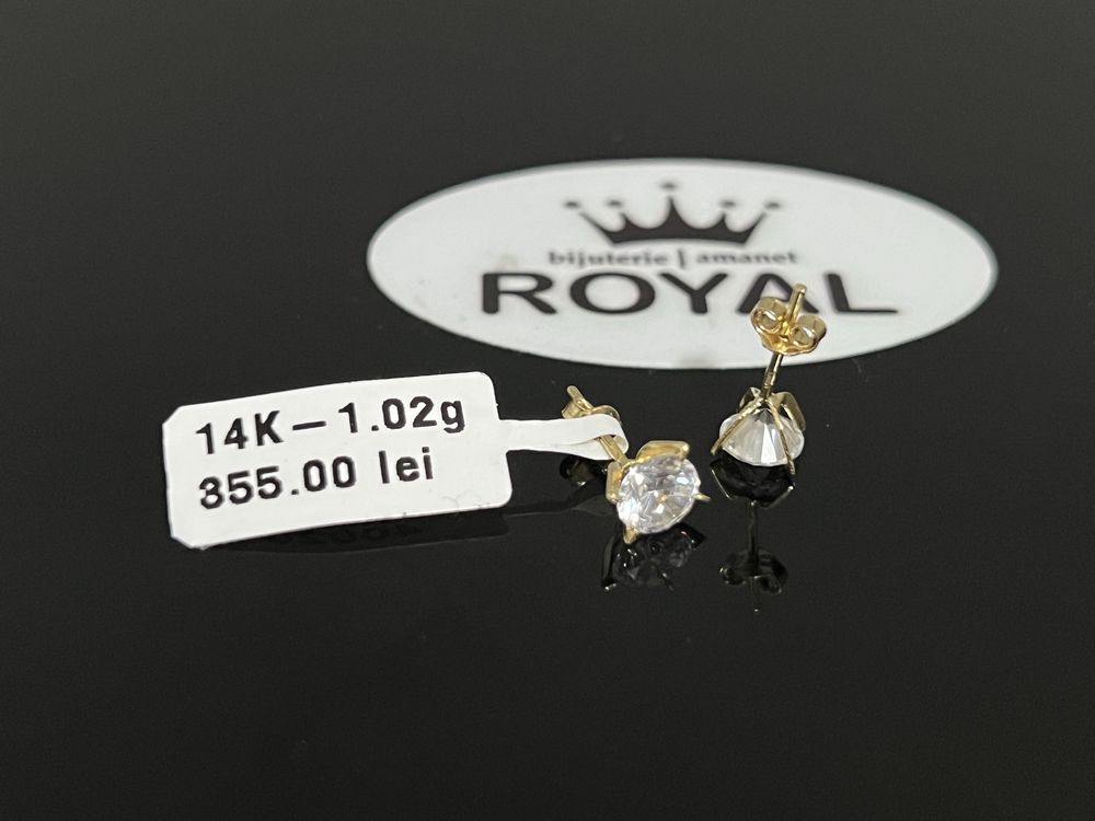 Bijuteria Royal CB : Cercei copil aur 14k 1,02 grame