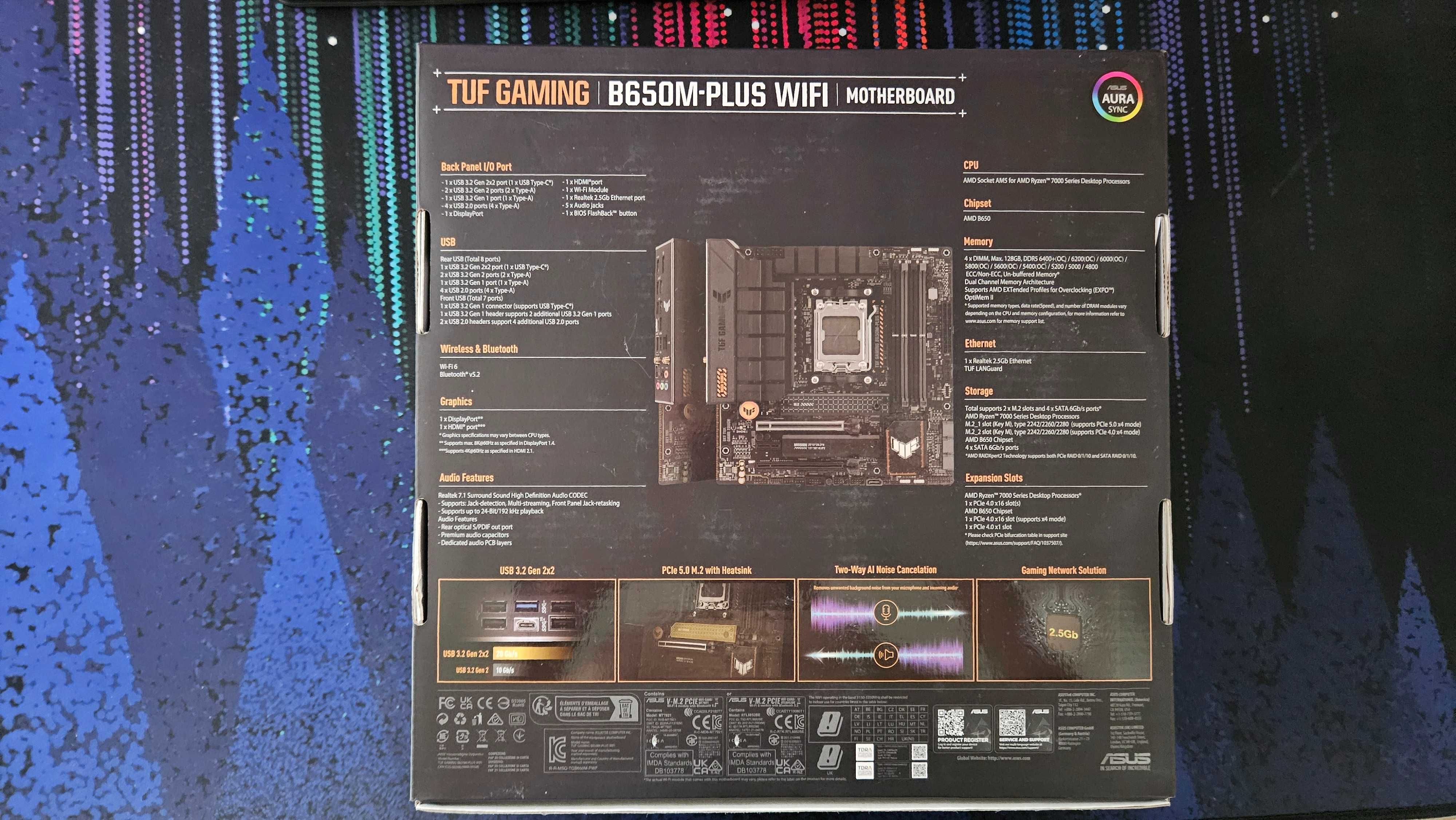 Дъно ASUS TUF GAMING B650M PLUS WIFI (motherboard)