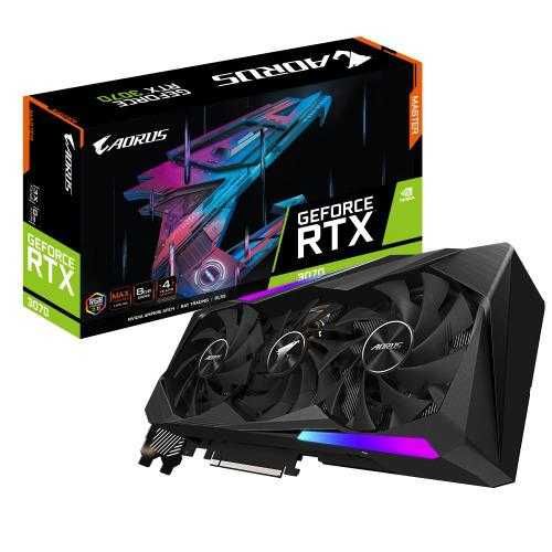 Placa video Gigabyte nVidia RTX 3070 AORUS MASTER OC 8GB