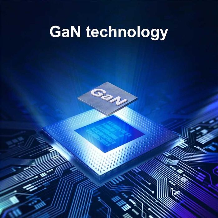 Бързо зарядно за телефон GaN, 65W, 1x USB-А 32W, 1x PD 32W