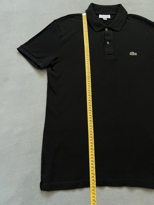 Lacoste Slim Fit Mens Size M (4) Black Polo Shirt Cotton Pique
