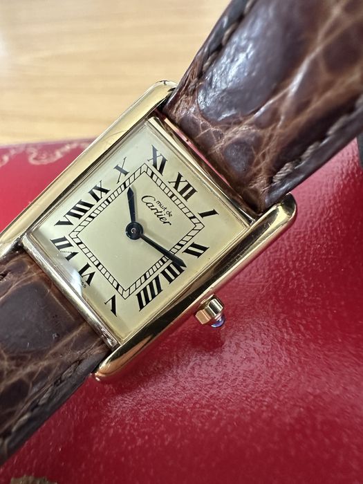 ceas Cartier Tank Vermeil quartz