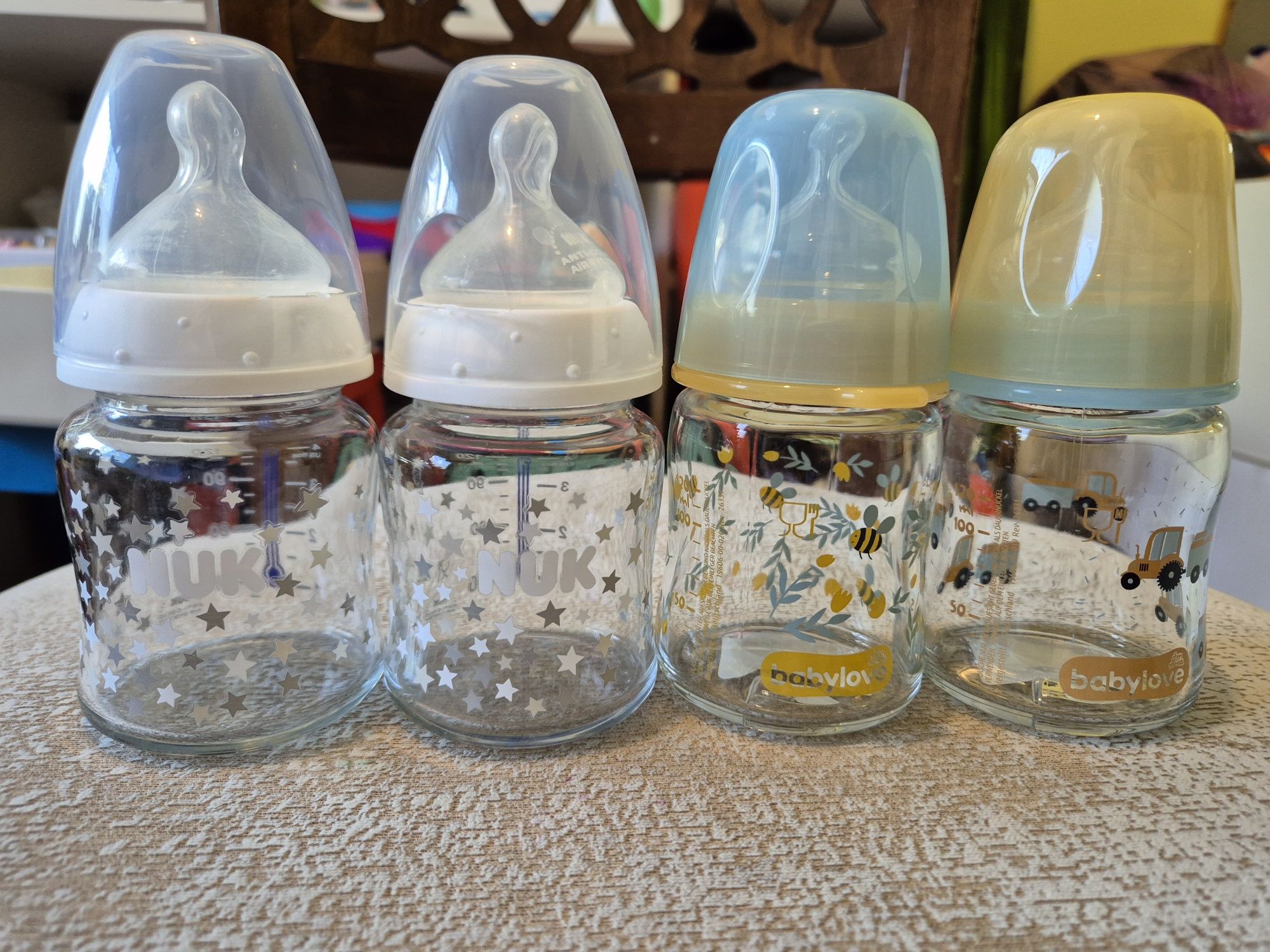 Стъклени шишета Nuk и Babylove 120ml