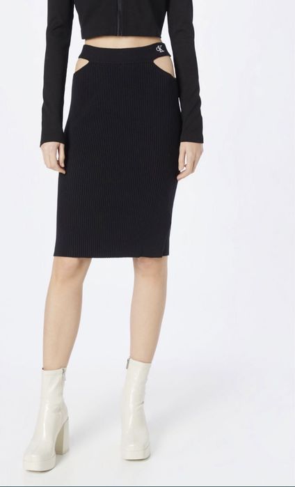 Fusta Calvin Klein Jeans din tricot marimea S