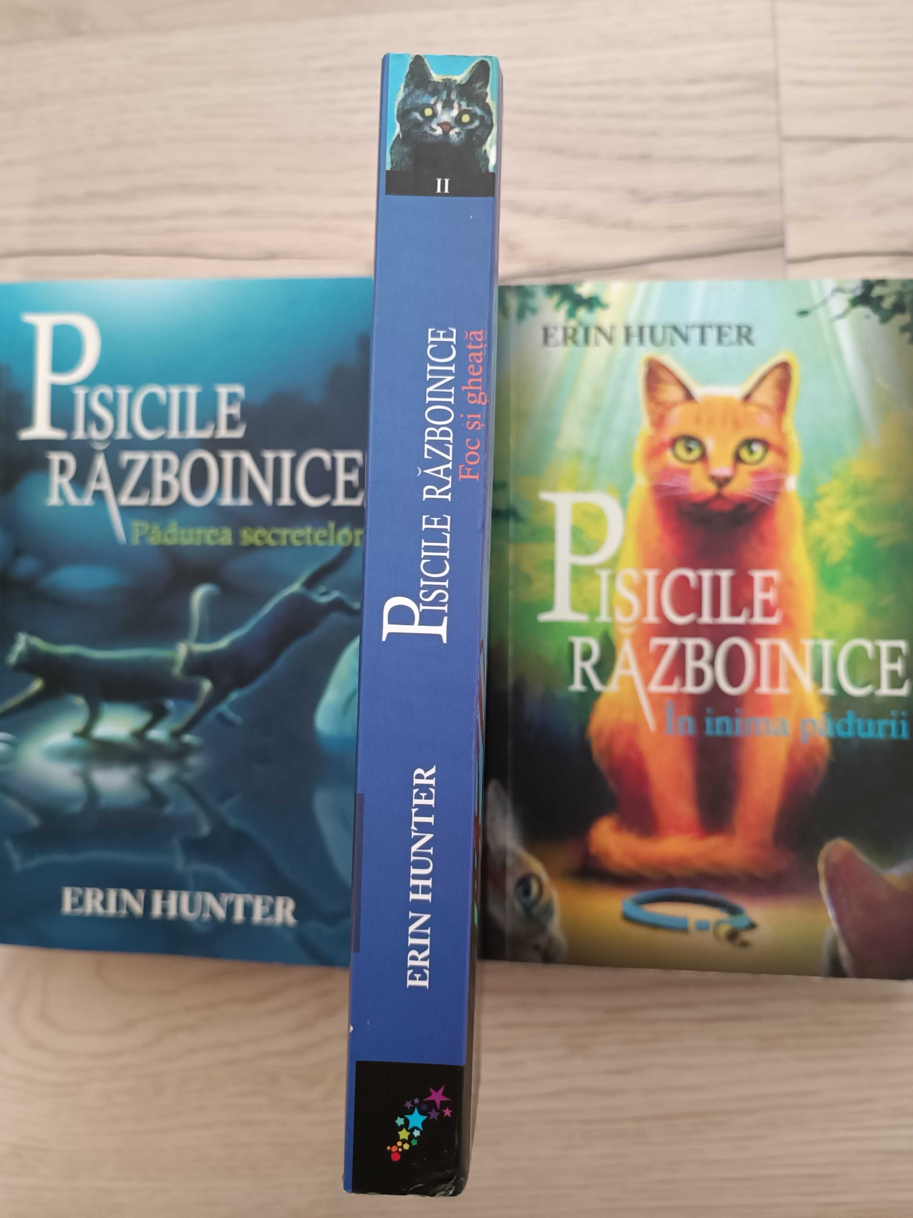 Pisicile războinice, de Erin Hunter, 3 volume la un preț atractiv.