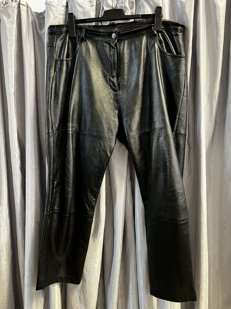 Pantaloni moto piele talie 50 XL