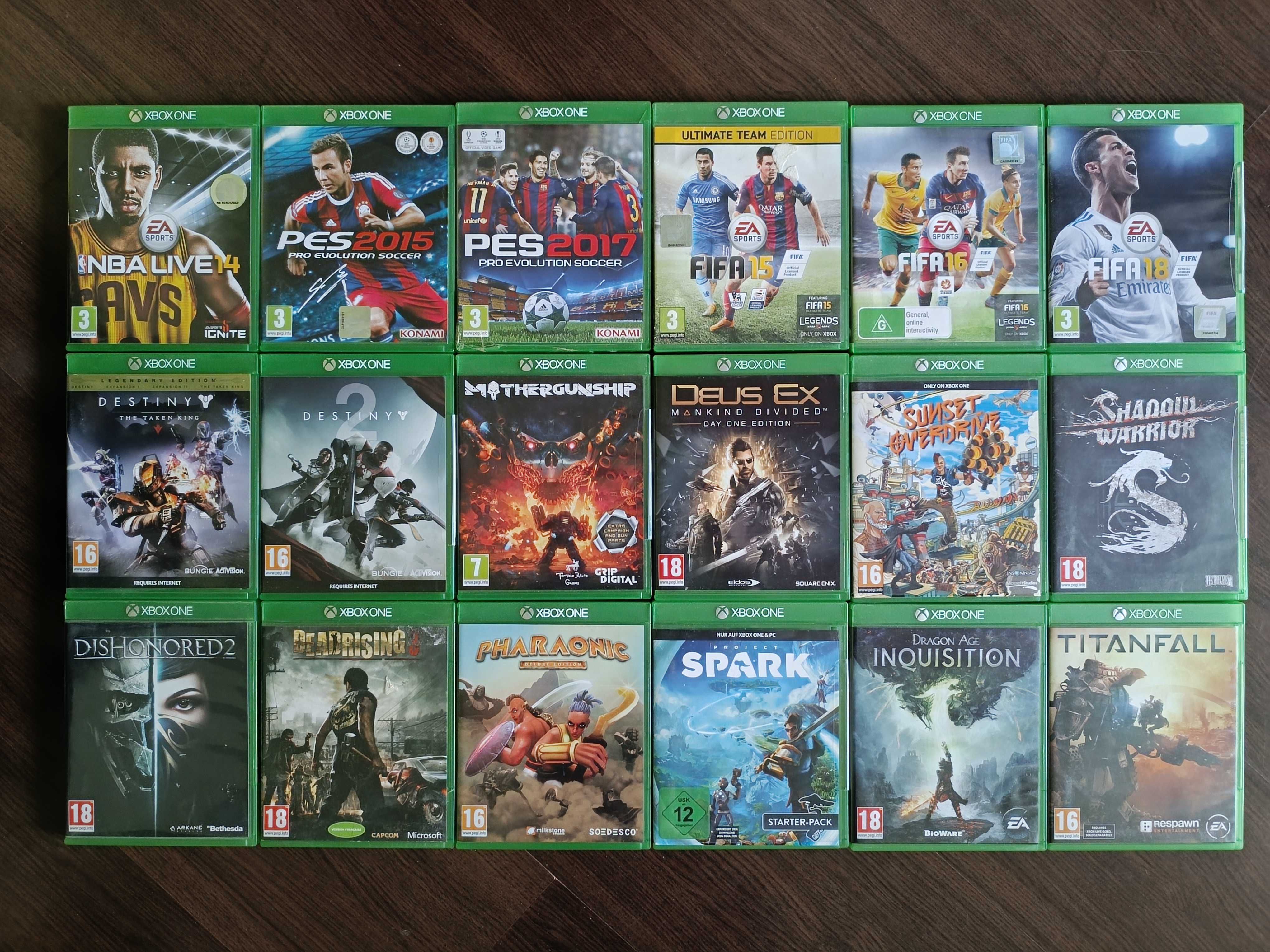 Xbox One FIFA NBA Pes Destiny Spark Sunset Overdrive Deus Ex Pharaonic