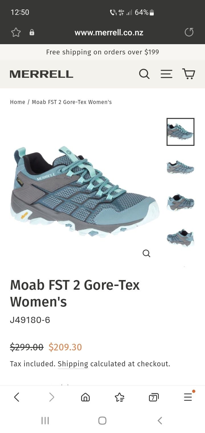 Merrell Moab FST 2 GTX Gore-Tex Blue Smoke  Outdoors the North face