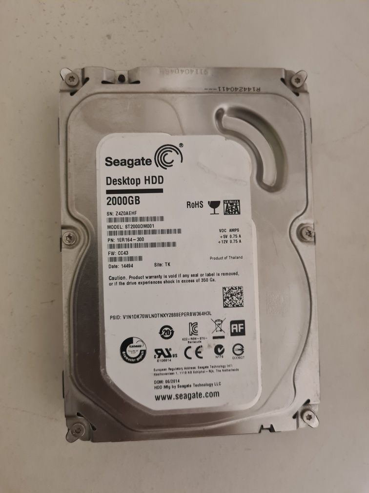 Vand HDD hard disk PC 3.5 inch 2TB Seagate 64MB cache 7200rpm SATA3