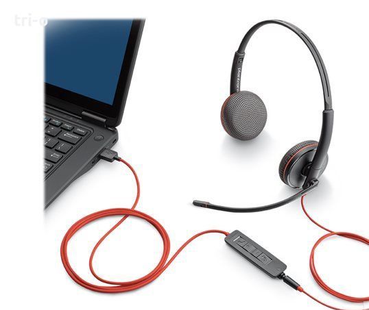 50% намаление Слушалки Plantronics Blackwire C3220, За кол център, USB