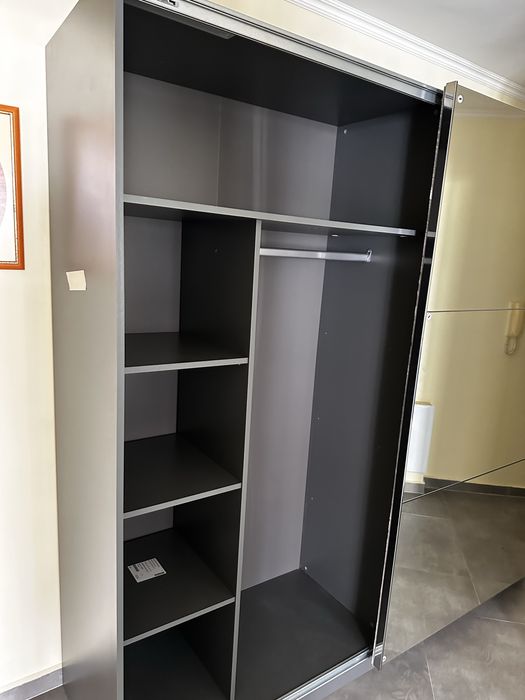 Гардероб Time Сиера 217×62.5×210 см с плъзгащи врати и огледало