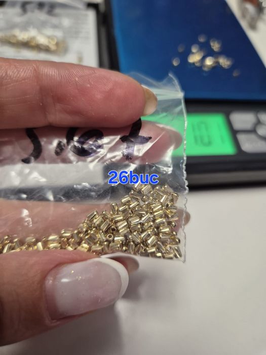 Vand bilute aur alb si roz de14k hexagoane tuburi