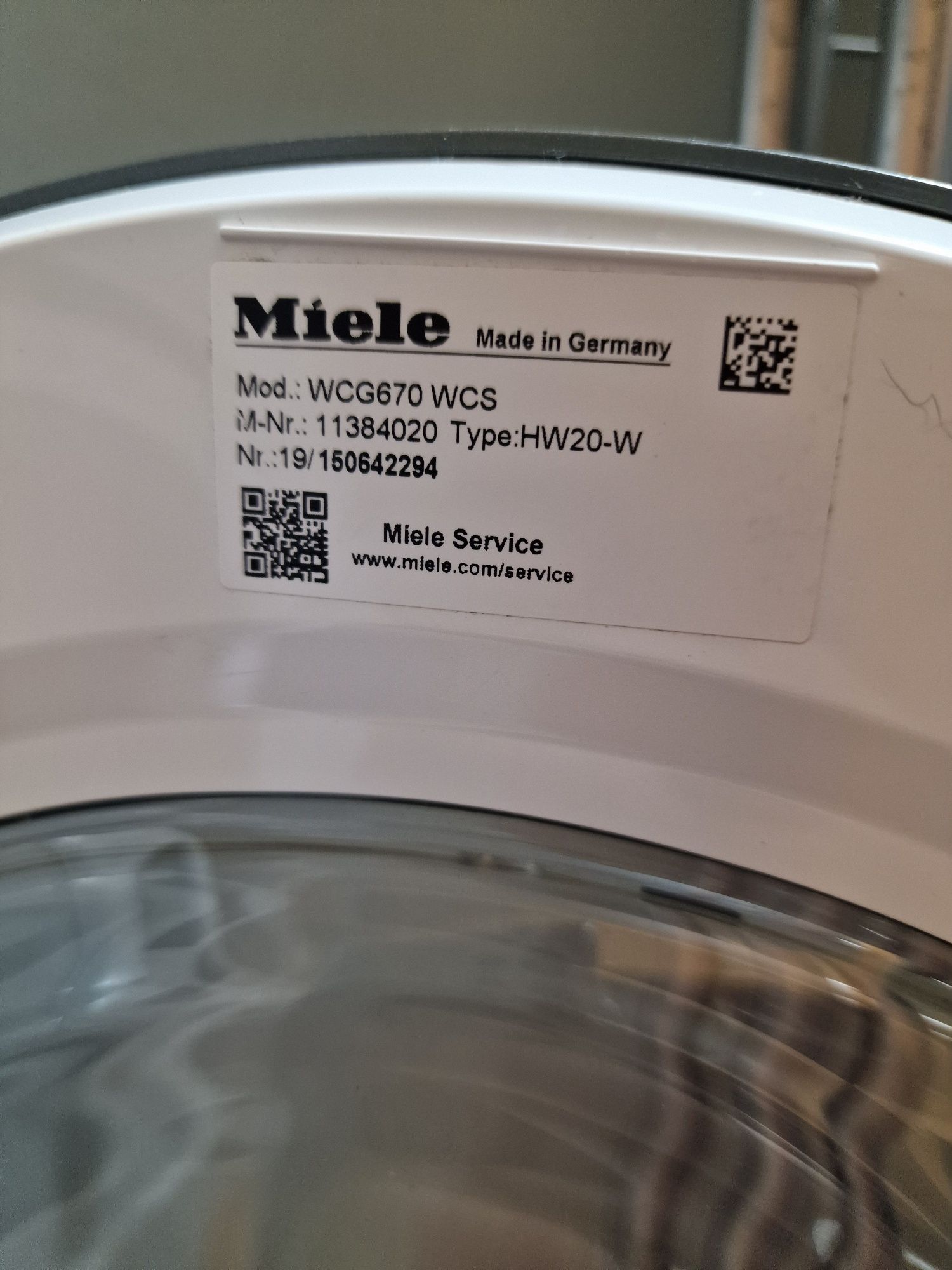 Пералня Miele W1 Twin dos 9 kg.