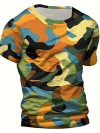 tricou sport barbat camuflaj army marime M-L poliester 100%