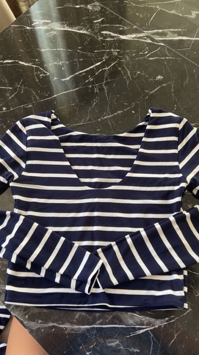 Раирана блуза в моряшки стил